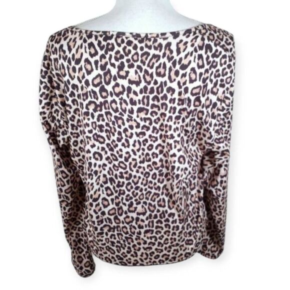 SHEIN CURVE CROP BROWN, CREAM, & BLACK LEOPARD PRINT TOP SZ.2XL EUC . - Picture 3 of 6